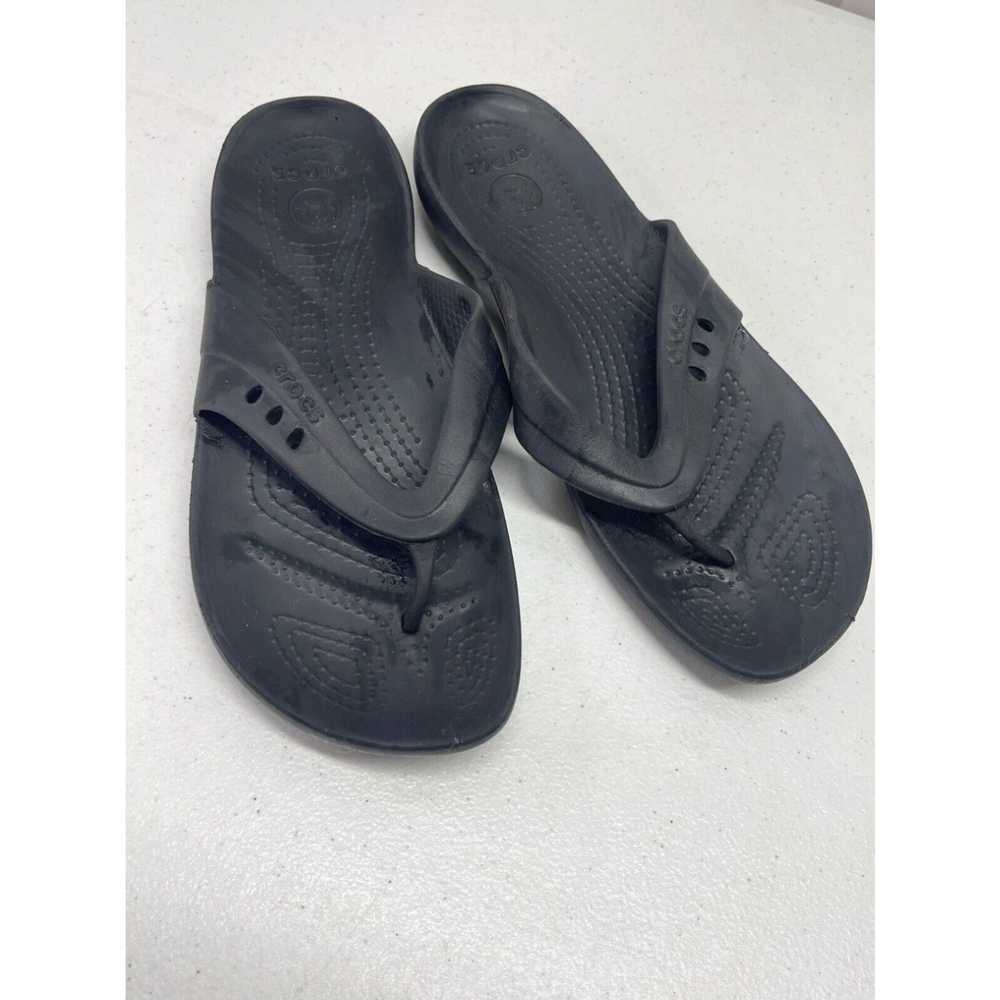 Crocs Crocs Sandals Womens Size 9 Black Rubber Fl… - image 1