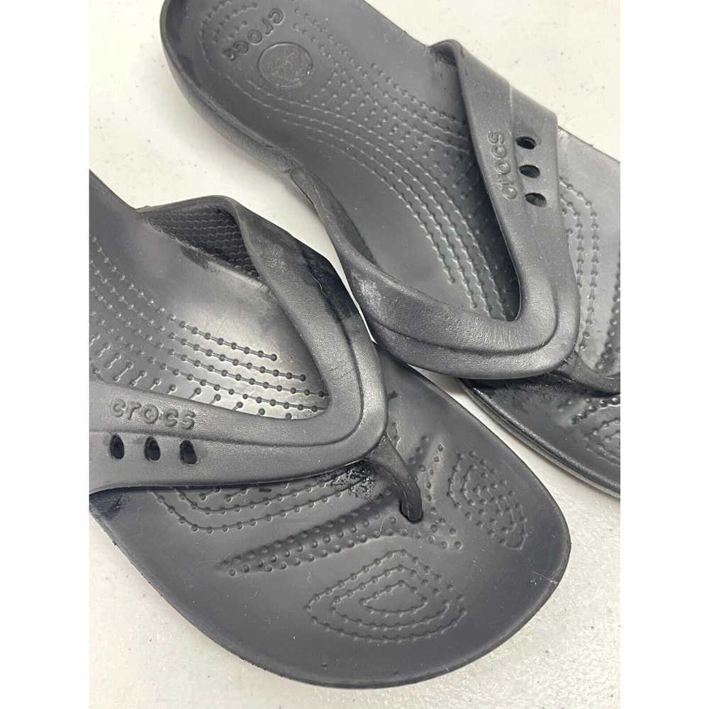 Crocs Crocs Sandals Womens Size 9 Black Rubber Fl… - image 2