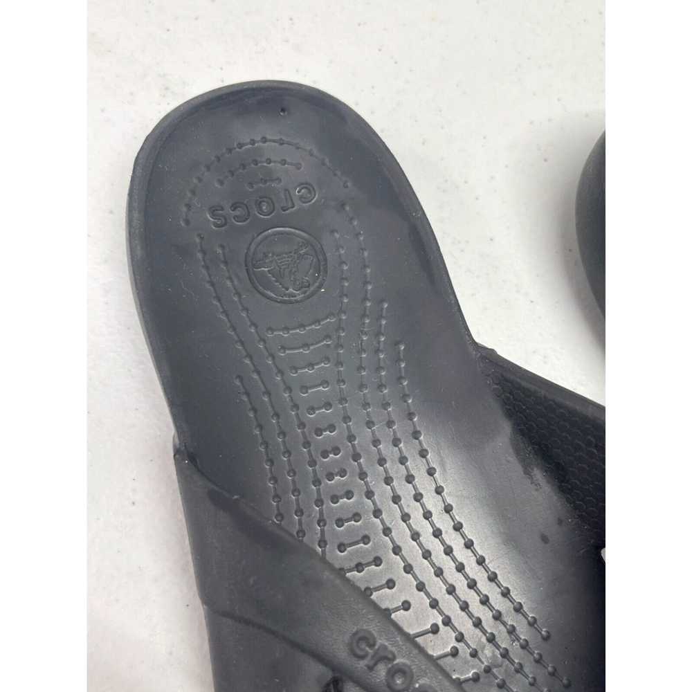 Crocs Crocs Sandals Womens Size 9 Black Rubber Fl… - image 3
