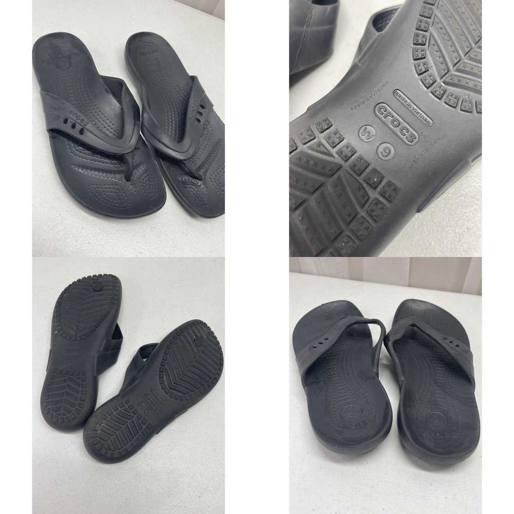 Crocs Crocs Sandals Womens Size 9 Black Rubber Fl… - image 4