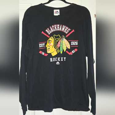 Majestic Chicago Blackhawks long sleeve tshirt si… - image 1