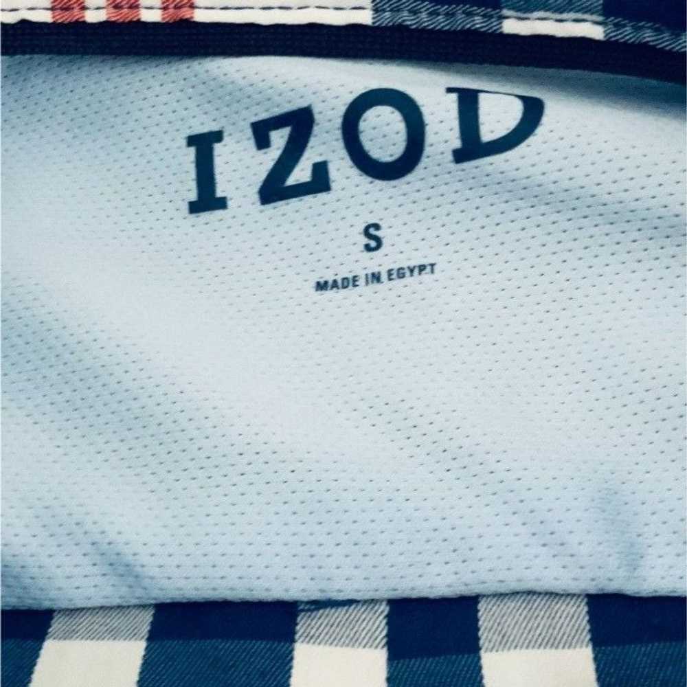 Izod Izod Mens Blue White Red Plaid Short Sleeve … - image 6