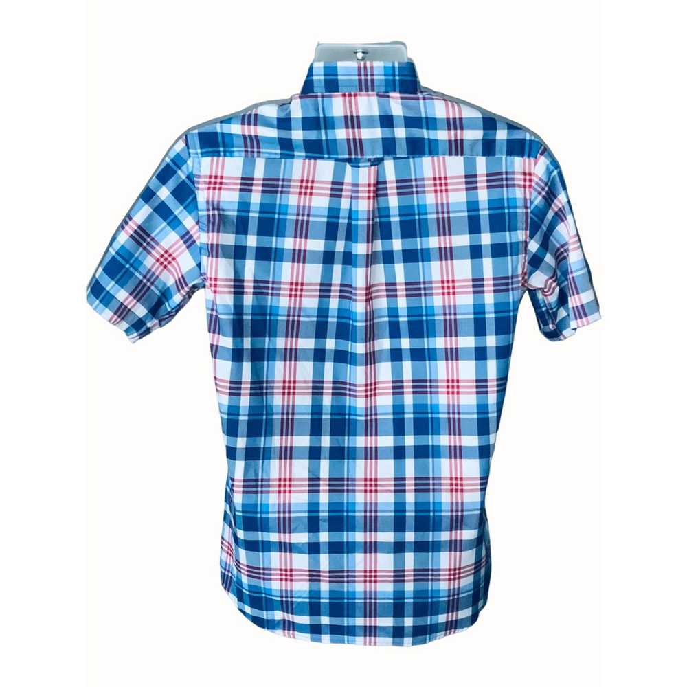 Izod Izod Mens Blue White Red Plaid Short Sleeve … - image 7