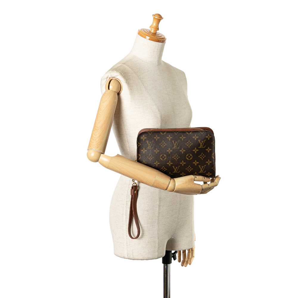 Brown Louis Vuitton Monogram Orsay Clutch Bag - image 9
