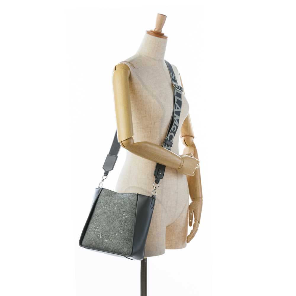 Gray Stella McCartney Eco-Felt Logo Crossbody - image 5