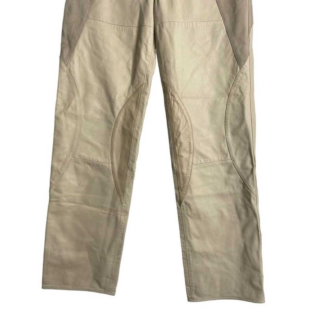 Deadwood Leather straight pants - image 4