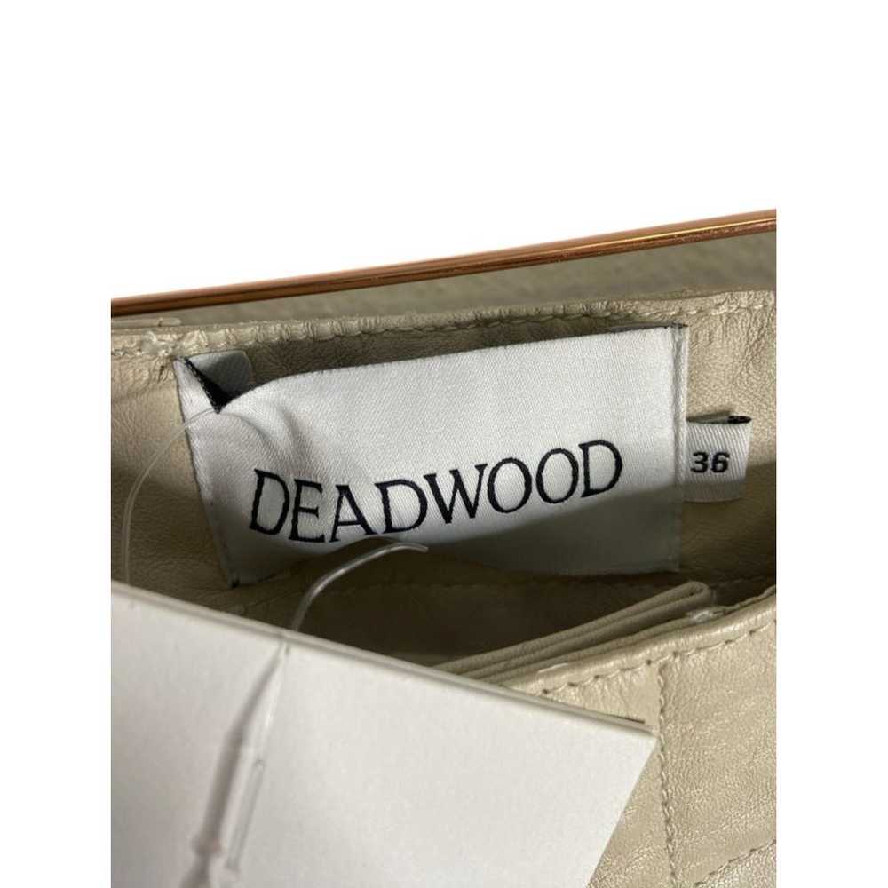 Deadwood Leather straight pants - image 7