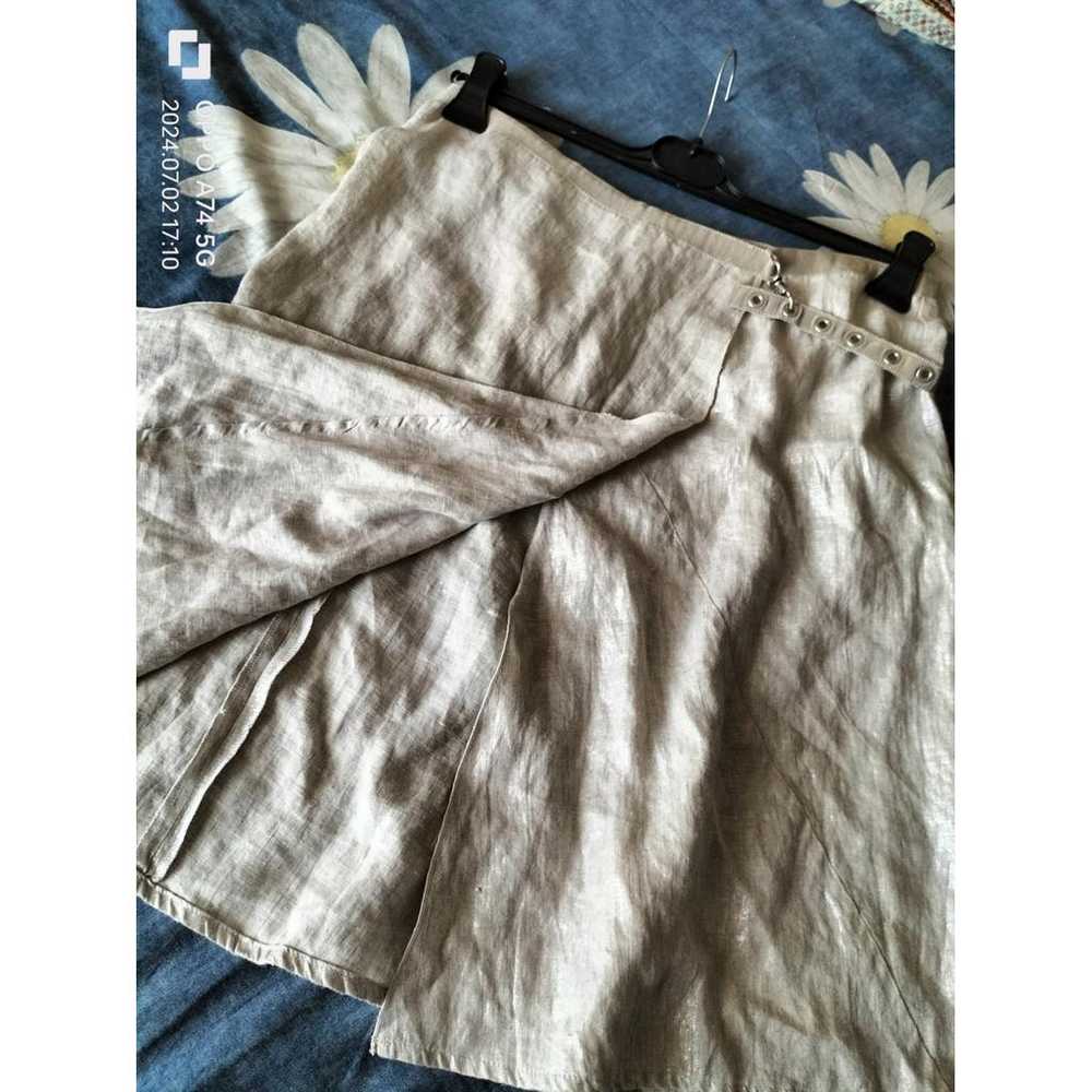 Non Signé / Unsigned Linen mid-length skirt - image 10