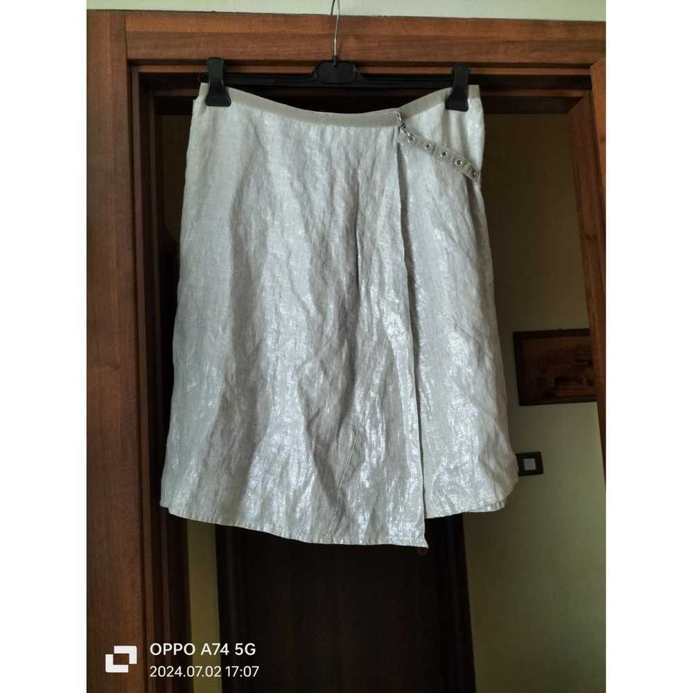 Non Signé / Unsigned Linen mid-length skirt - image 4