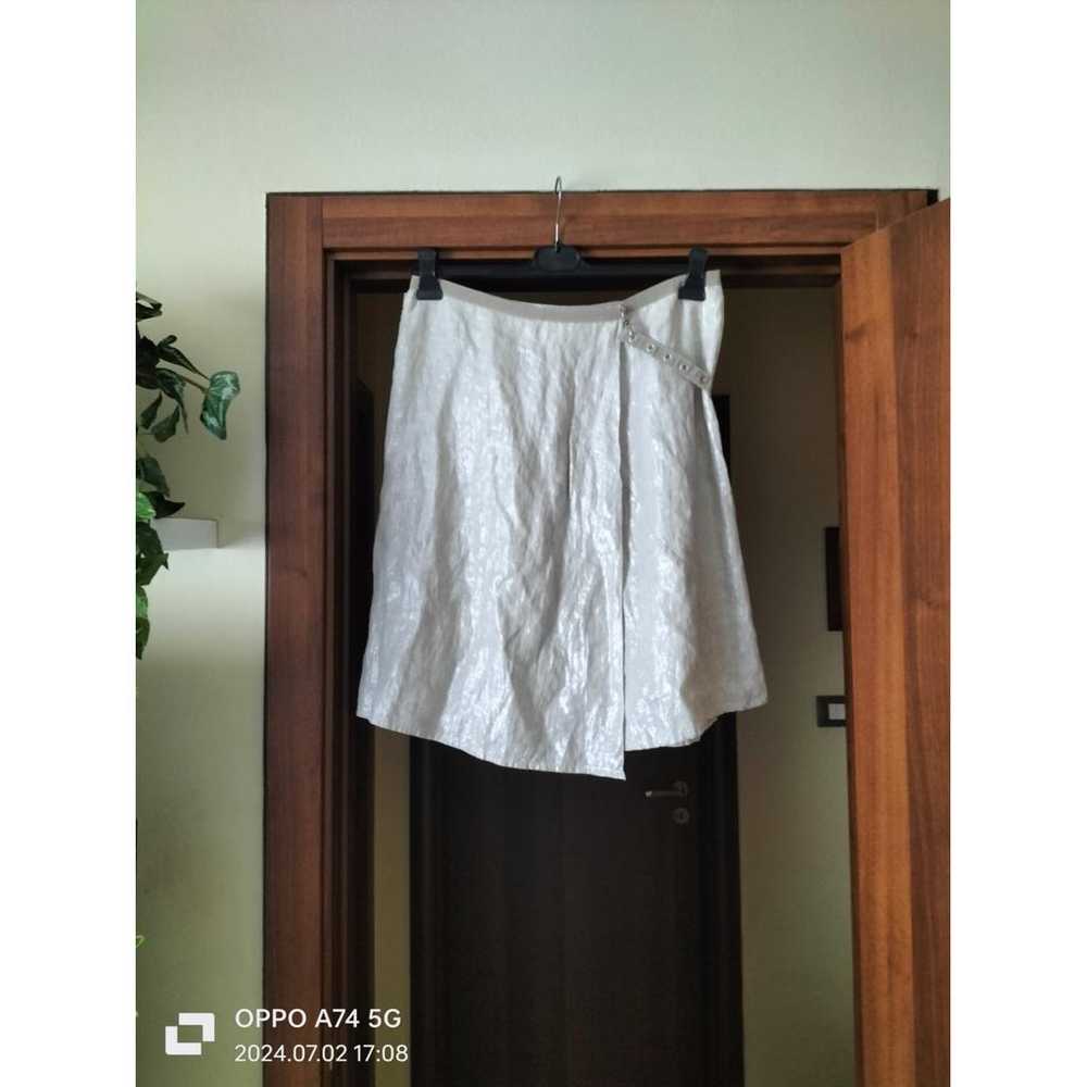 Non Signé / Unsigned Linen mid-length skirt - image 6