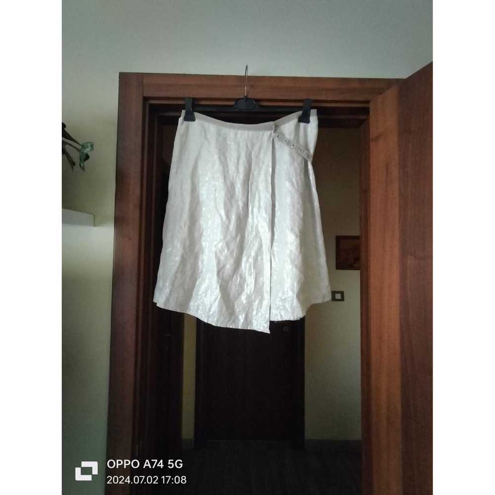 Non Signé / Unsigned Linen mid-length skirt - image 7