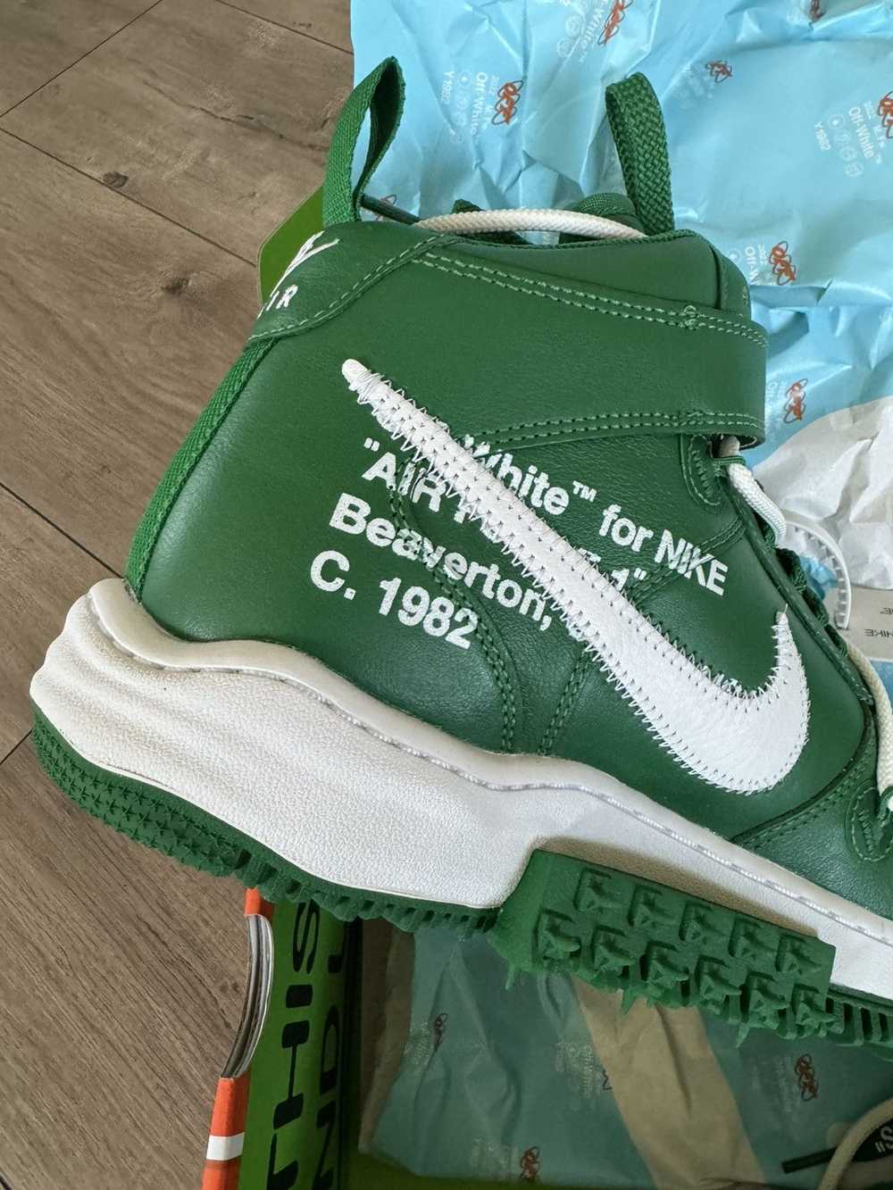 Off-White OFF WHITE x NIKE GREEN LEATHER MIDTOP S… - image 2