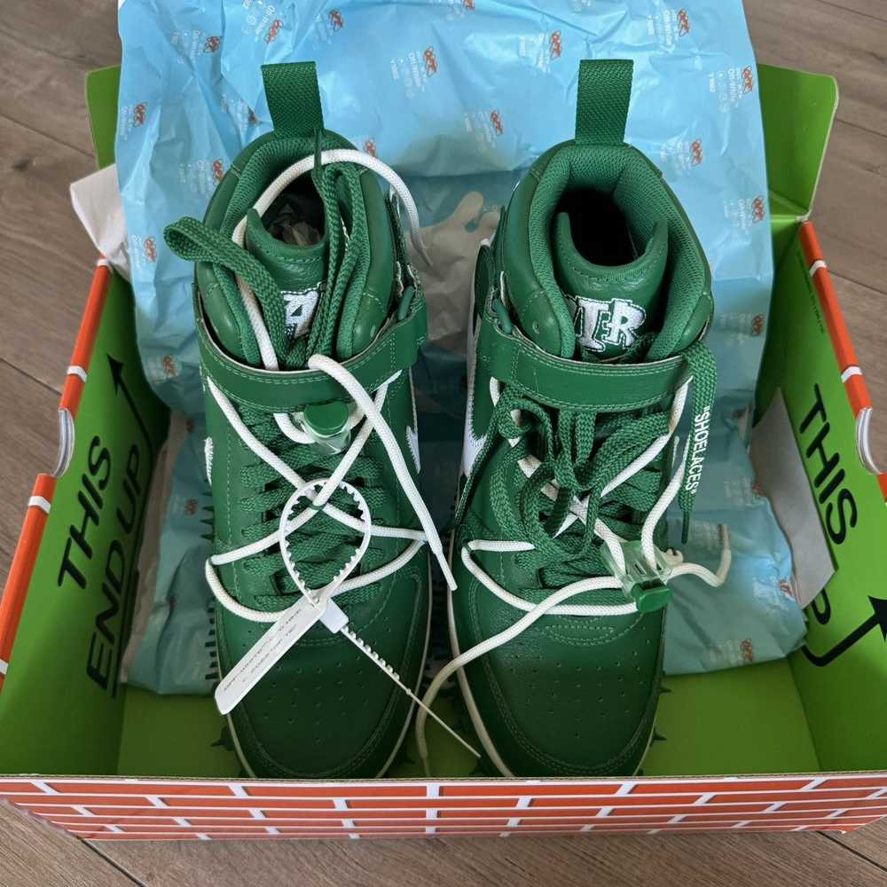 Off-White OFF WHITE x NIKE GREEN LEATHER MIDTOP S… - image 5