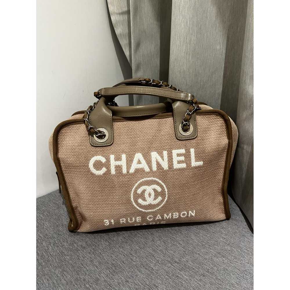 Chanel Deauville cloth handbag - image 6