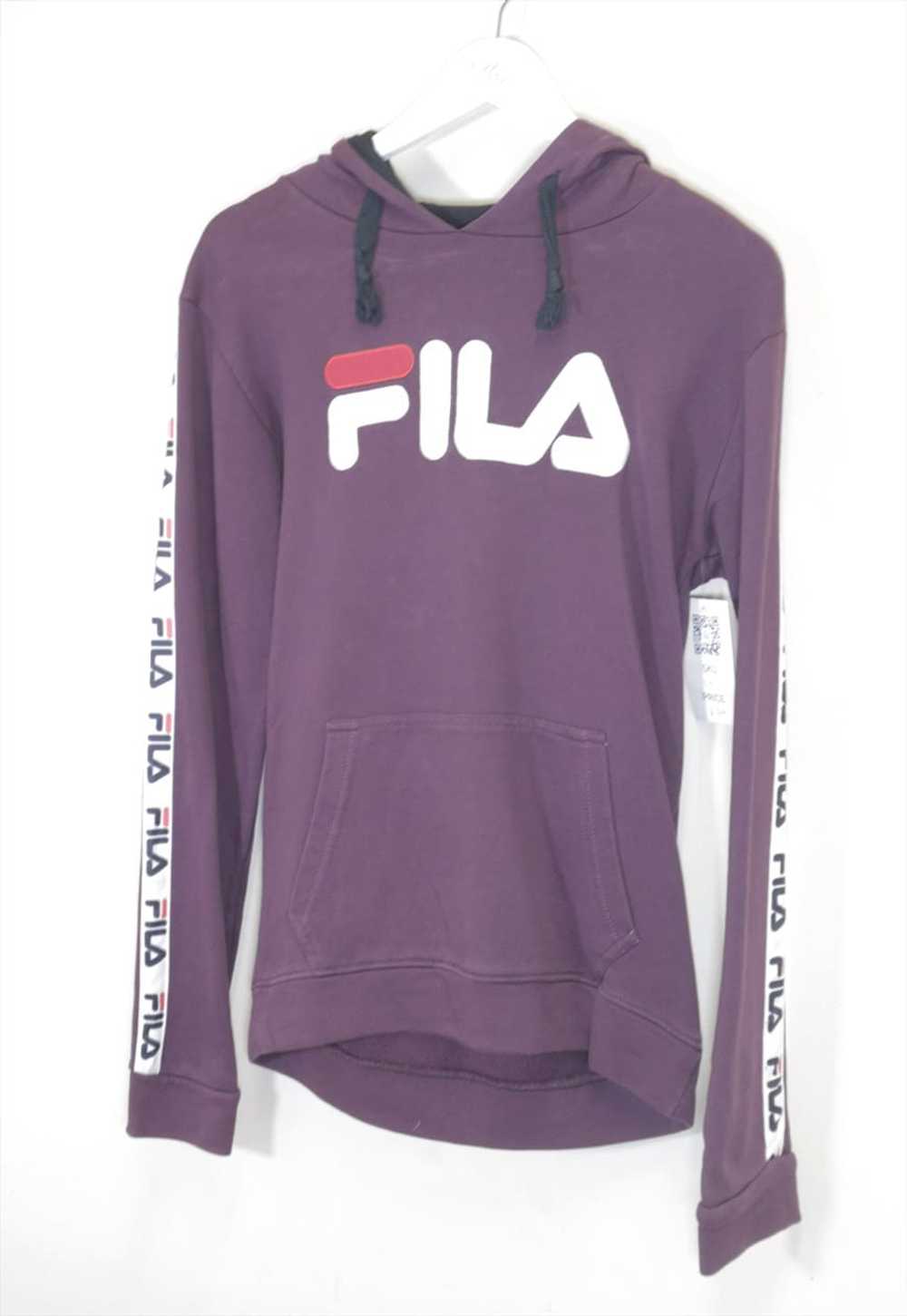 Vintage Fila hoodie in burgundy. Best fits M - image 2