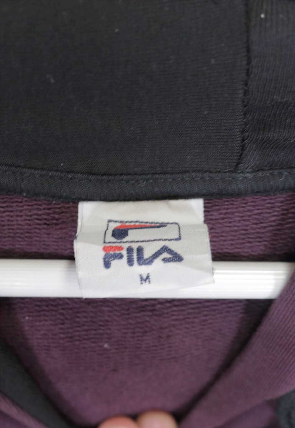 Vintage Fila hoodie in burgundy. Best fits M - image 3