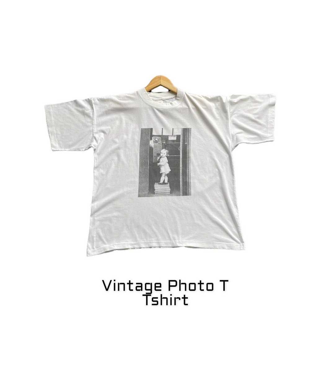 Art × Vintage Vintage Photo Tee Kids in Telephone… - image 1