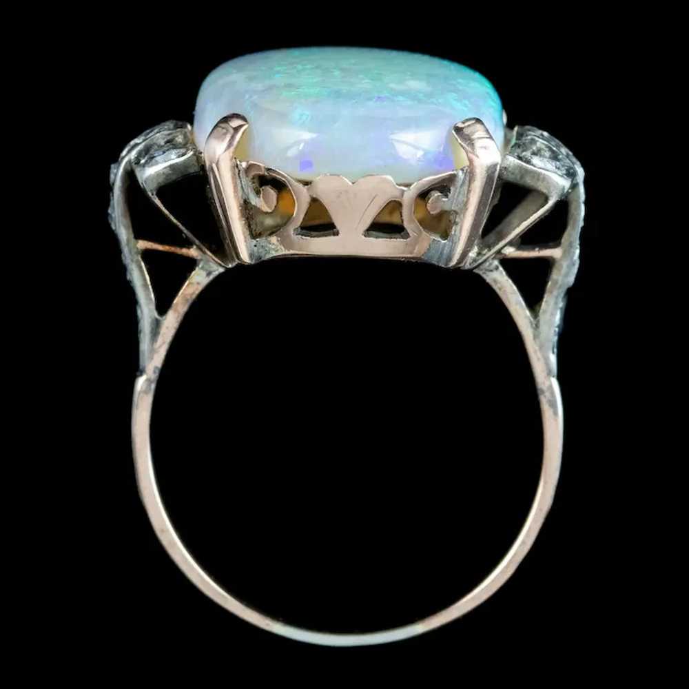 Antique Victorian Opal Diamond Ring 8ct Natural O… - image 6