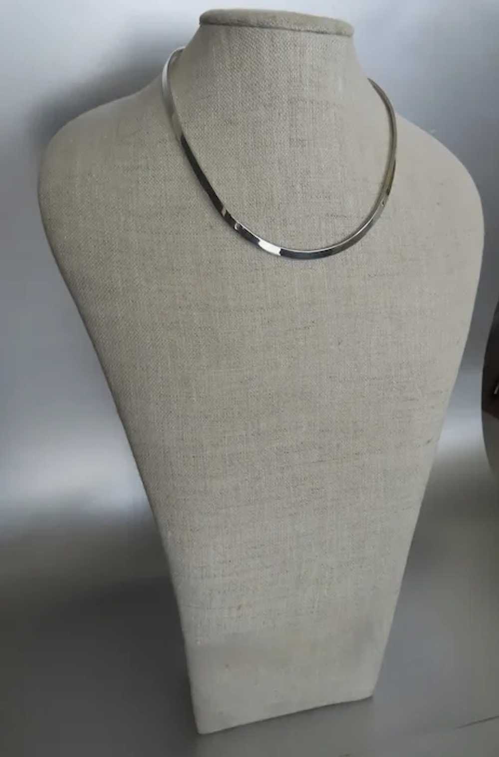 Vintage Sterling Silver Collar Necklace Store Hol… - image 4