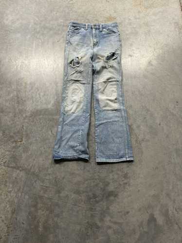 Vintage Vintage 70s Repaired Flare Jeans (34x31)