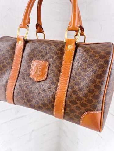 authentic Celine leather Macadam mini Boston bag
