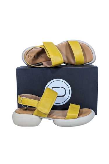 UnLace - Yellow & Cream Strappy Sandals Sz 10 - image 1