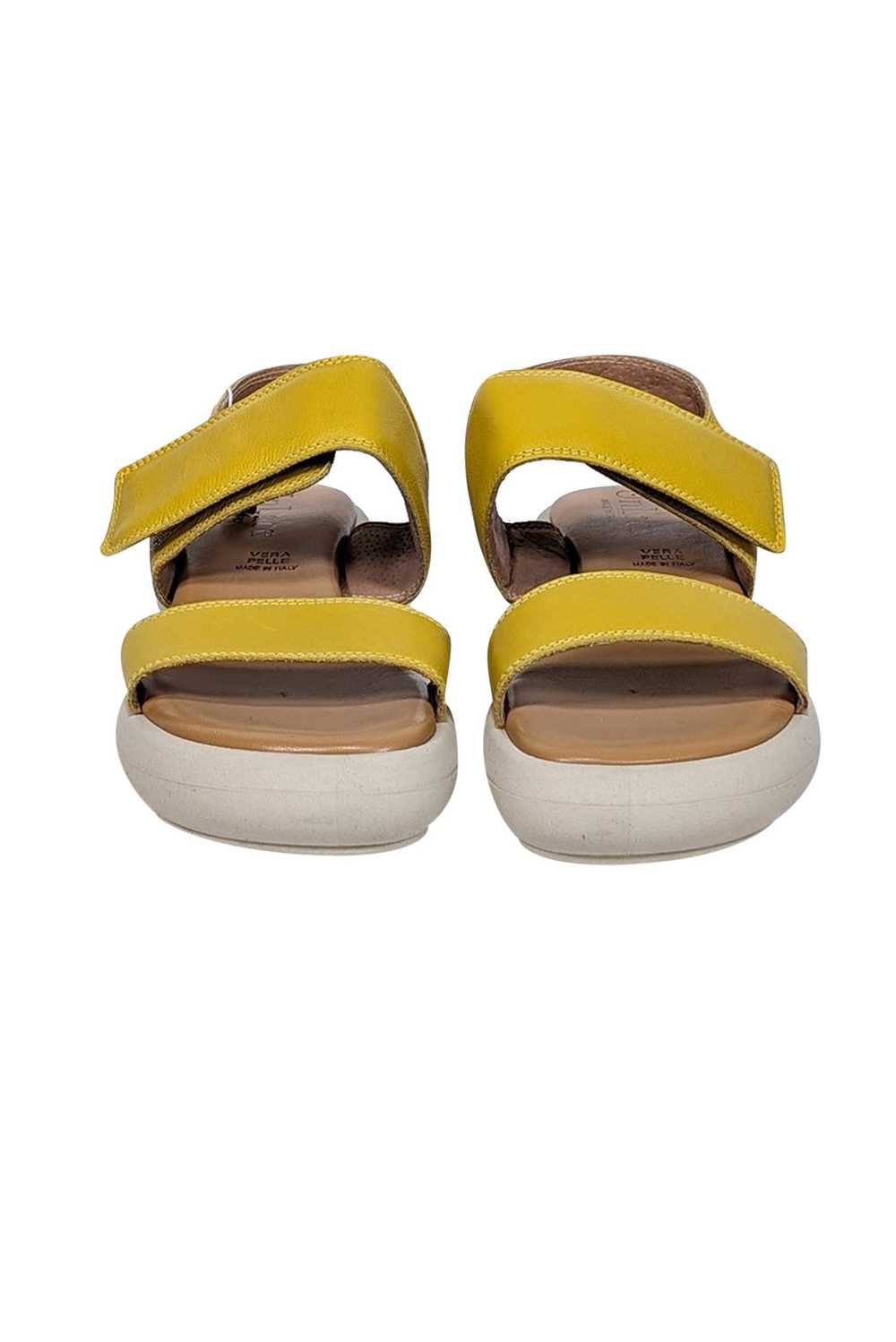 UnLace - Yellow & Cream Strappy Sandals Sz 10 - image 2