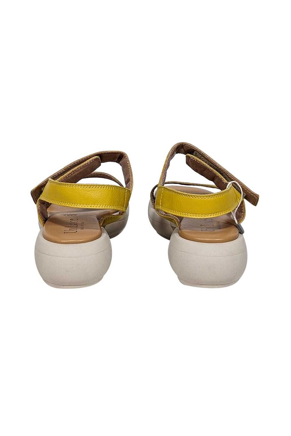 UnLace - Yellow & Cream Strappy Sandals Sz 10 - image 4