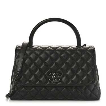 CHANEL Caviar Quilted Small Coco Handle Flap So B… - image 1