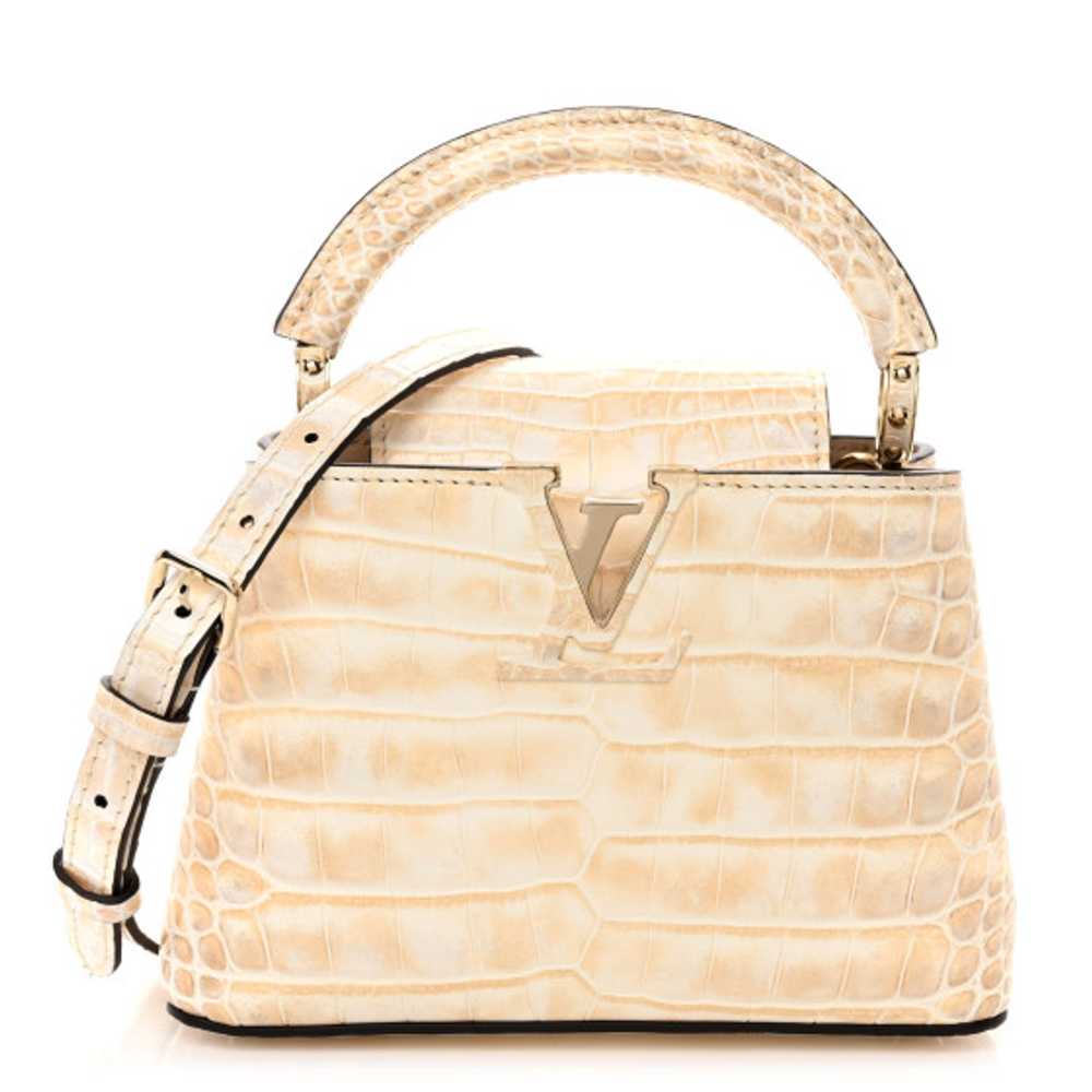 LOUIS VUITTON Alligator Mini Capucines Pearl - image 1