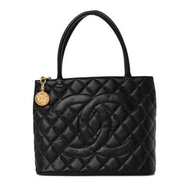 CHANEL Caviar Quilted Medallion Tote Black