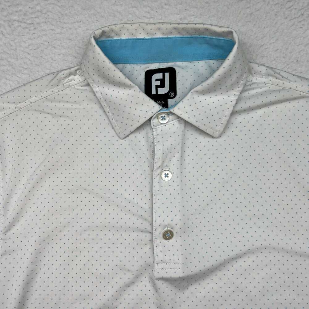 Footjoy Footjoy Polo Shirt Mens Small White Blue … - image 2