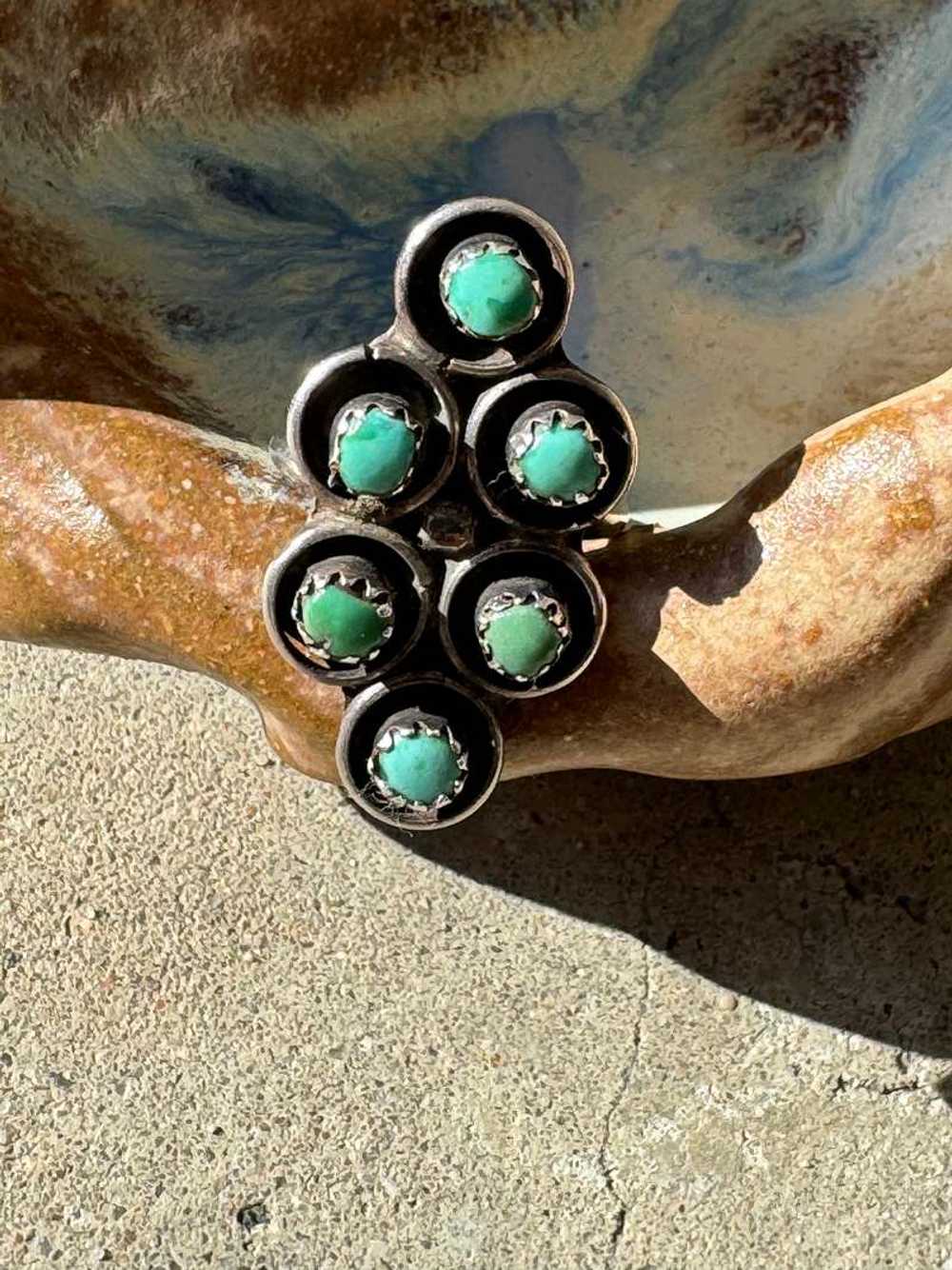 Navajo Ring - Silver/Turquoise - image 2