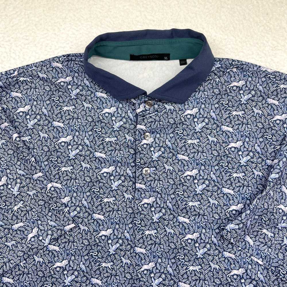 Vintage Greyson Golf Polo Shirt Men's XL Wolf Blu… - image 1