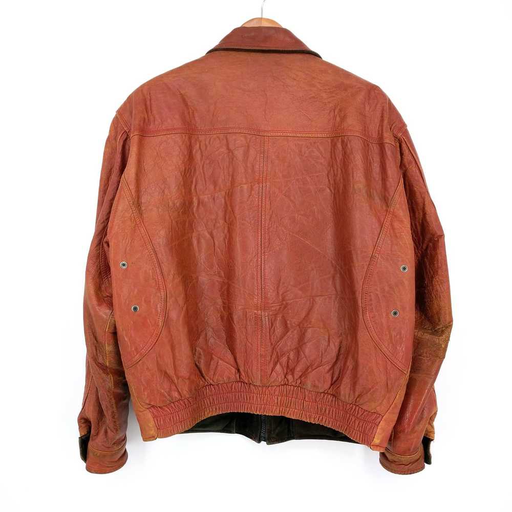 Bomber Jacket × Leather × Vintage Vintage U2 Wear… - image 6