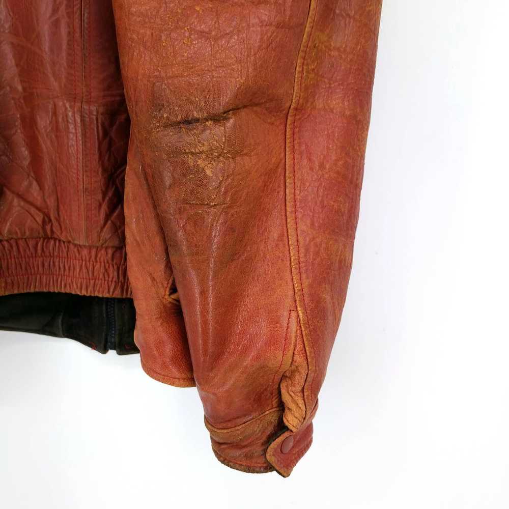 Bomber Jacket × Leather × Vintage Vintage U2 Wear… - image 7