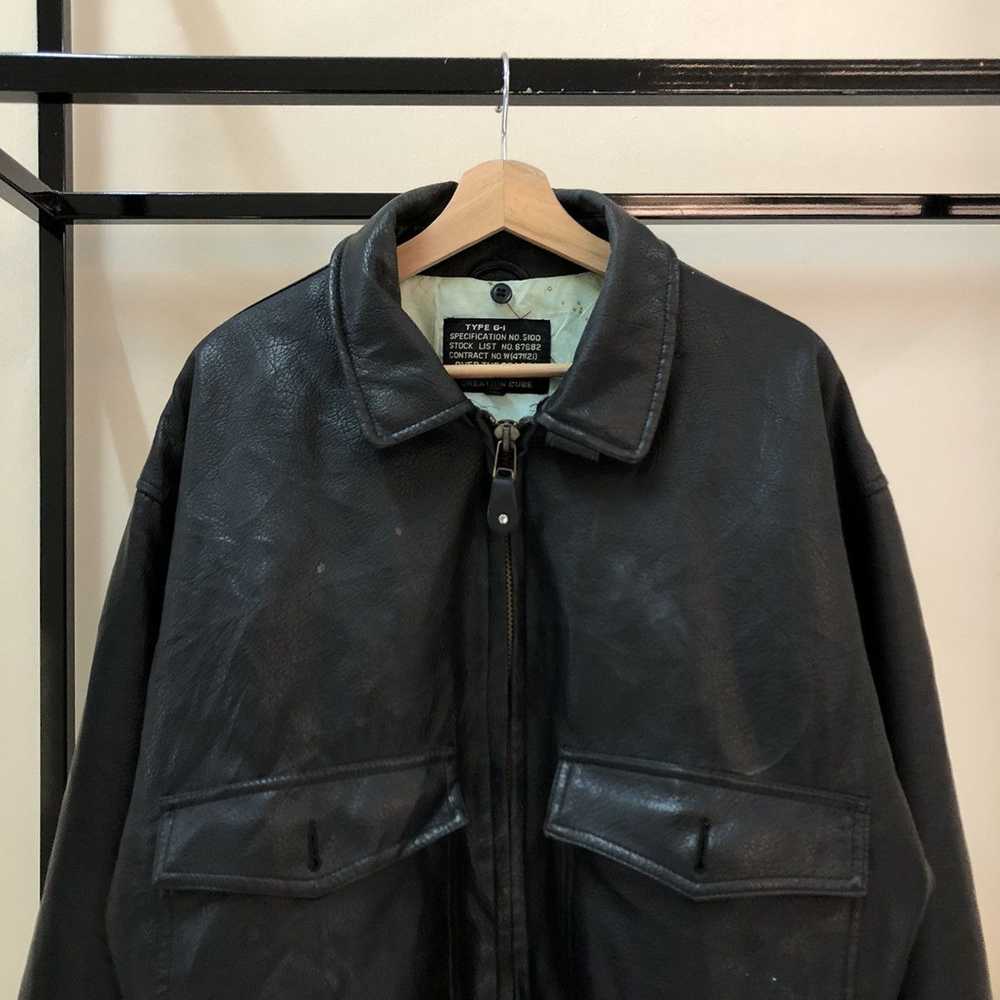 Japanese Brand × Leather Jacket × Us Issue VINTAG… - image 2