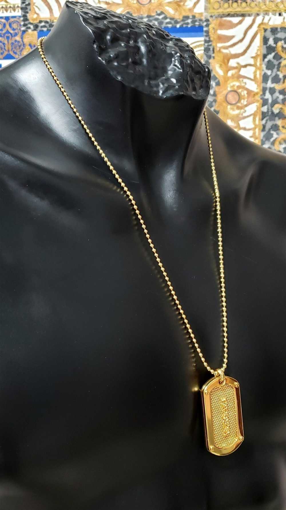 F/2012 Look # 8 VERSACE 24K GOLD PLATED CHAIN MED… - image 10