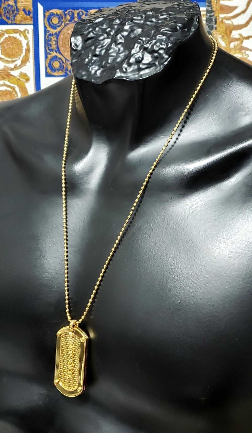 F/2012 Look # 8 VERSACE 24K GOLD PLATED CHAIN MED… - image 3