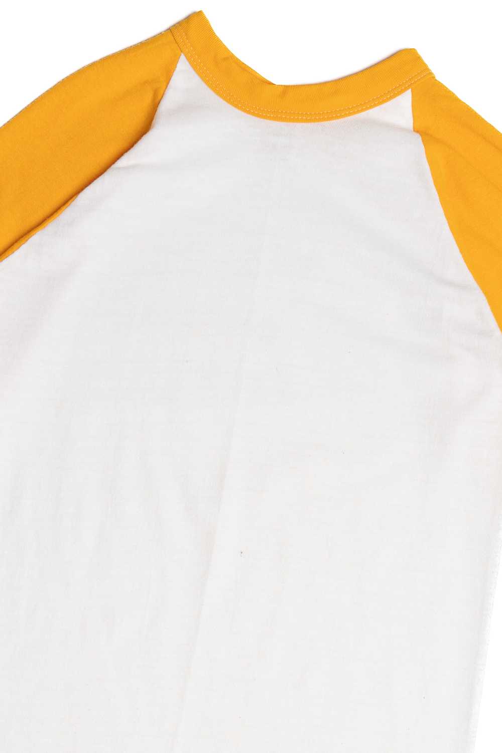 Vintage Yellow Blank Sportswear Raglan T-Shirt - image 2