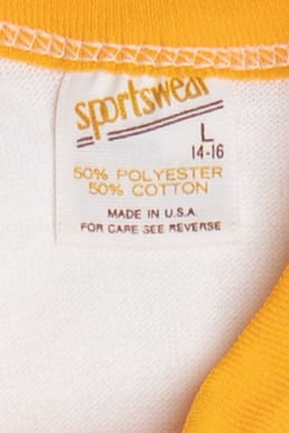 Vintage Yellow Blank Sportswear Raglan T-Shirt - image 3