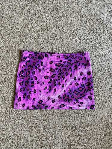 Guess Vintage 90’s Guess pink leopard mini skirt