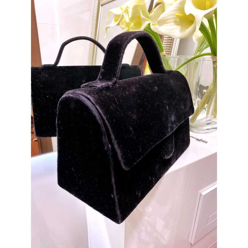 Vintage Marks & Spencer Velor Handbag Velvet Bag … - image 3