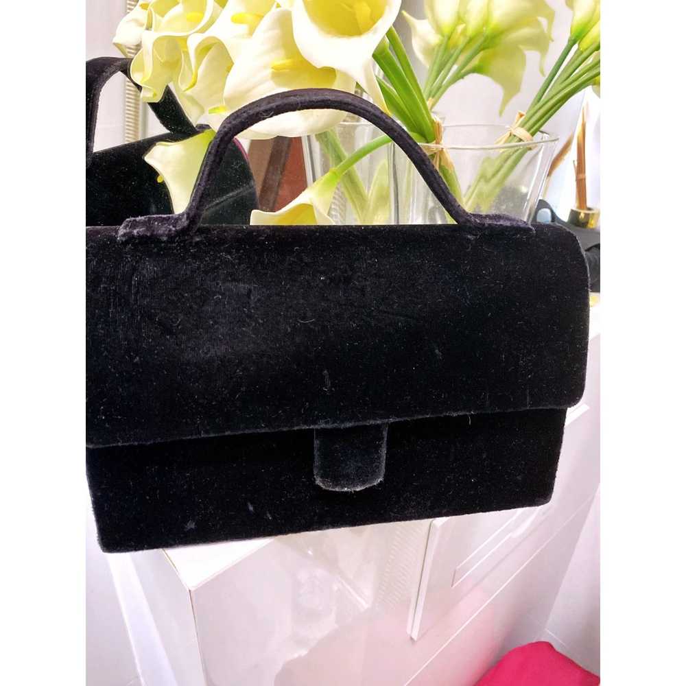 Vintage Marks & Spencer Velor Handbag Velvet Bag … - image 4