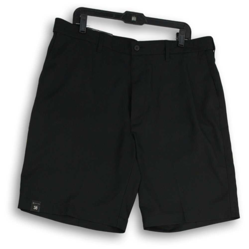 NWT PGA Tour Mens Chino Shorts Black Flat Front P… - image 1