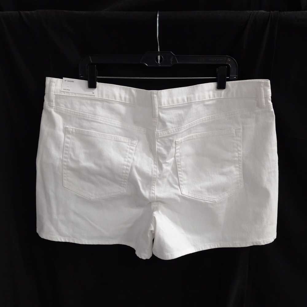 LOFT White Denim Jean Shorts Women's Size 16 - image 2