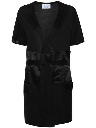 Prada Pre-Owned 1990s silk cardi-coat - Black