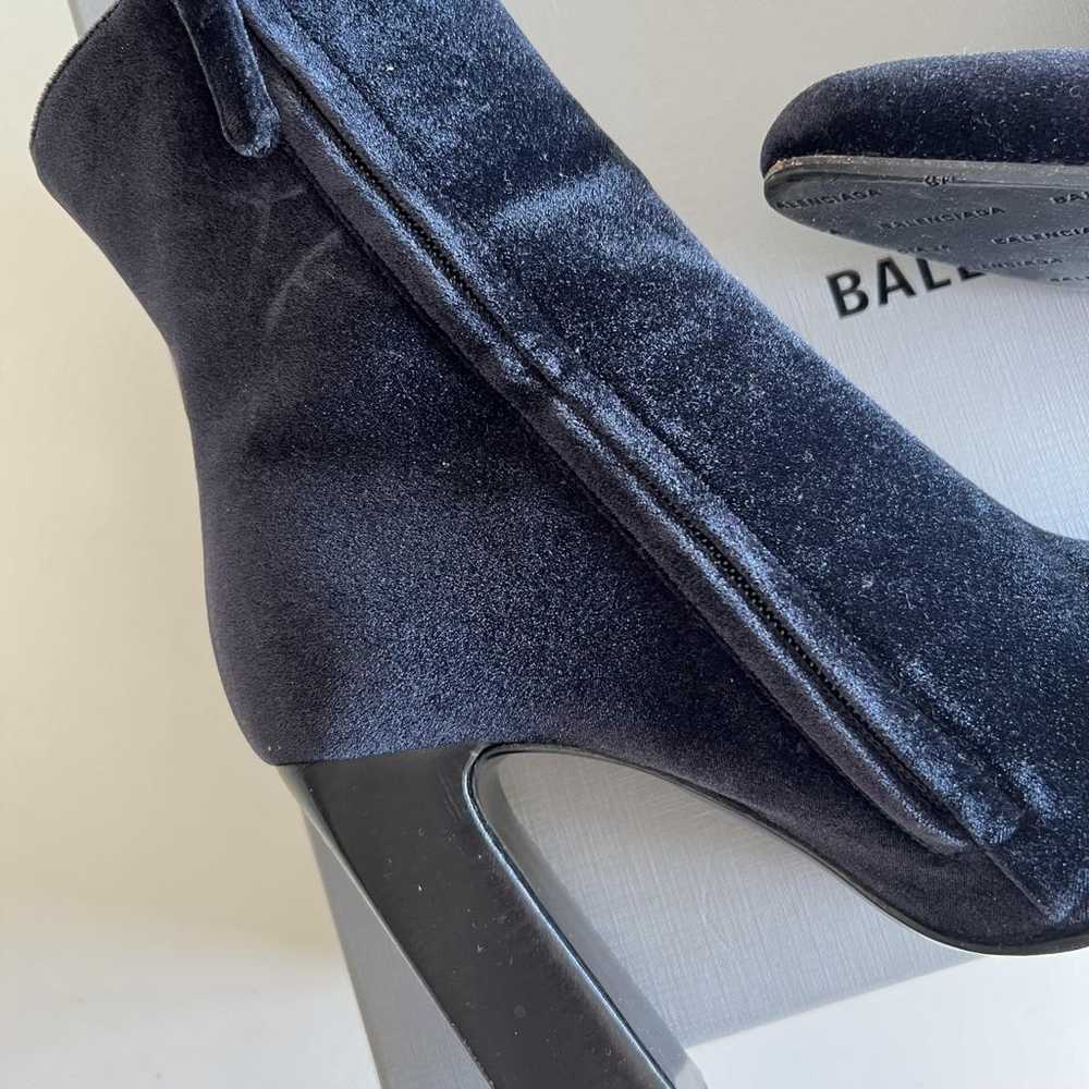 Balenciaga Round velvet ankle boots - image 10