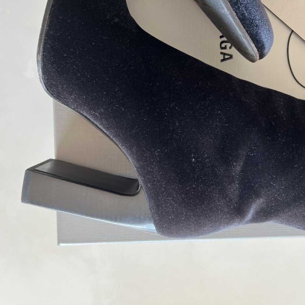 Balenciaga Round velvet ankle boots - image 7