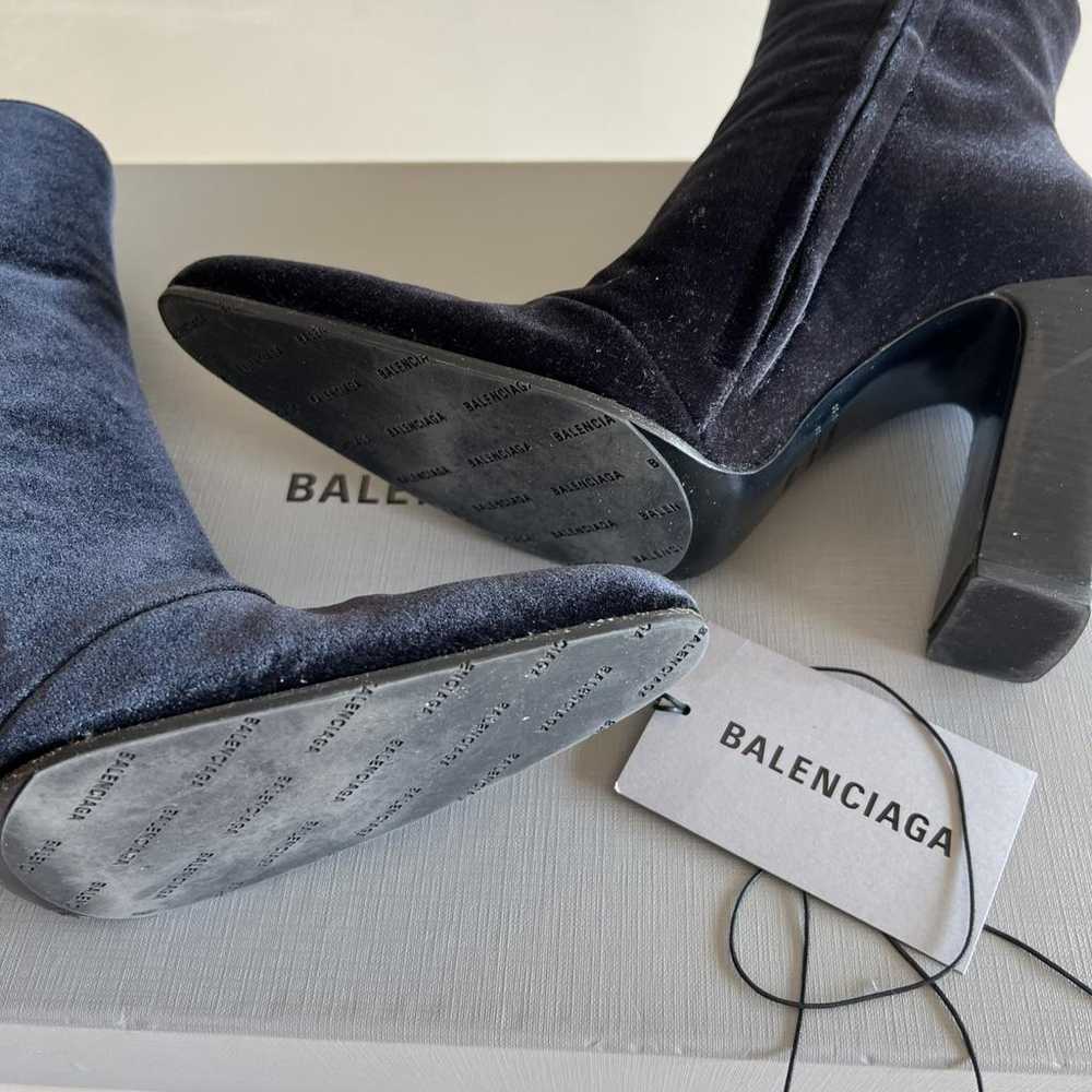 Balenciaga Round velvet ankle boots - image 8